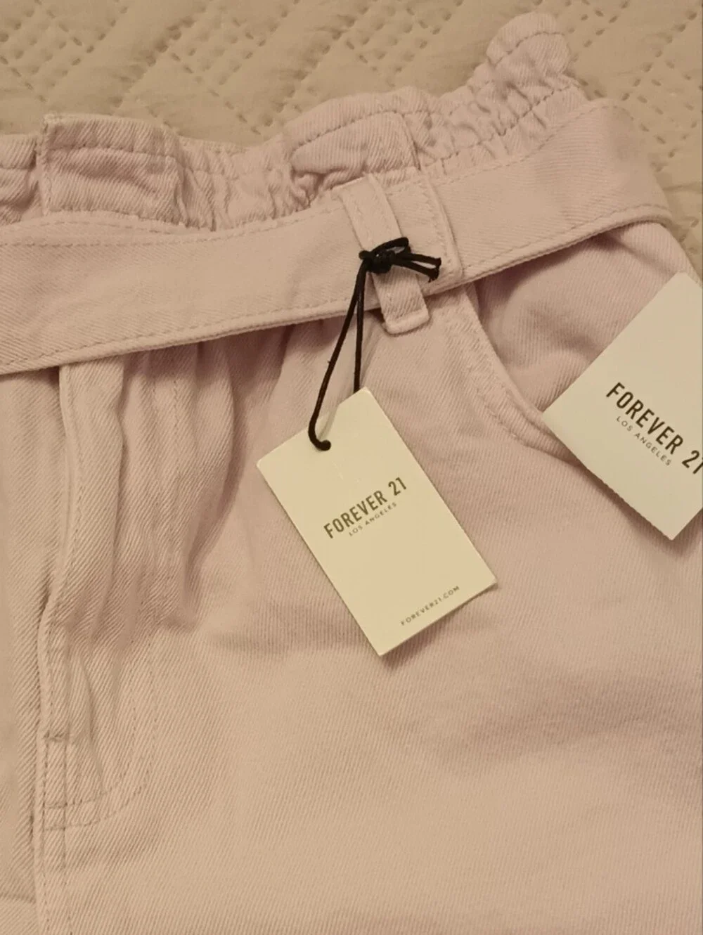 Forever 21 Pink High-Waist Denim Casual Shorts L